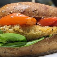 Vegan Chicken Sammy at The Food and Art Cafe in Whitby