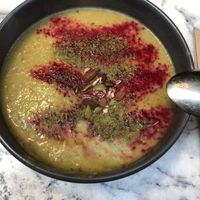 Pumpkin soup at YayaRaw in Izmir