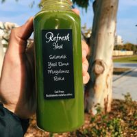Cold pressed juice at Kübik Kafe & Market in Izmir