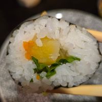 Vegan sushi roll at Wa Cafe in Galway