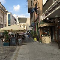 Exterior and seating  at Kalapizza in Wroclaw