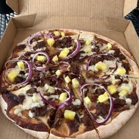 Jackfruit BBQ Pizza  at Herbivores in Kailua Kona