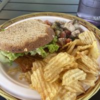 The BLT with a side of Poke (the poke was absolutely incredible)   at Herbivores in Kailua Kona