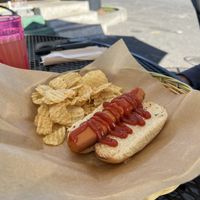 Simple hotdog  at Herbivores in Kailua Kona