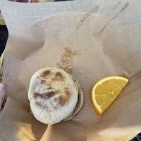 Breakfast sandwich  at Herbivores in Kailua Kona