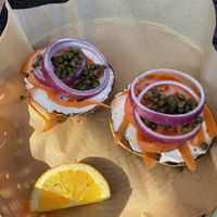 Lox sandwich  at Herbivores in Kailua Kona