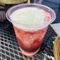 Strawberry smoothie  at Herbivores in Kailua Kona