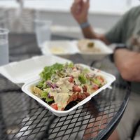 Black bean & jackfruit nachos  at Herbivores in Kailua Kona