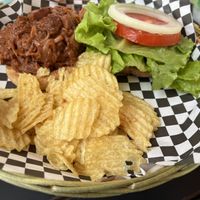 Jackfruit burger  at Herbivores in Kailua Kona