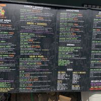 Drive through menu board  at Herbivores in Kailua Kona