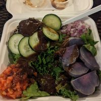 Delish food. Folks working hard on the hut with lots and lots of customers. Yummy vegan food. Would visit them again if I lived nearby! at Herbivores in Kailua Kona