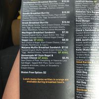 Menu  at Herbivores in Kailua Kona