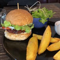 Beetroot burger at Goodsouls Kitchen in Chiang Mai