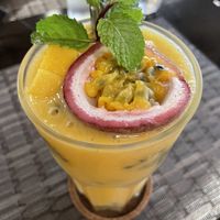 Mango and passion fruit smoothie, 110 baht  at Goodsouls Kitchen in Chiang Mai