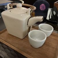 Hot herbal tea (fresh ginger, fresh mint and fresh lemongrass), 70 baht. And very refreshing !  at Goodsouls Kitchen in Chiang Mai