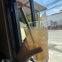 Ginger soda with fresh ginger and lemongrass  at Goodsouls Kitchen in Chiang Mai