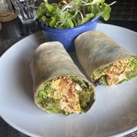 Tofu wrap with crunchy salad  at Goodsouls Kitchen in Chiang Mai