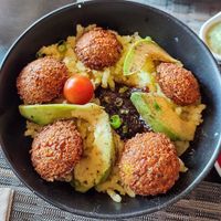 Potato Snow with Falafel & Avocado at Goodsouls Kitchen in Chiang Mai