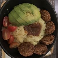 Mash and falafels  #Veganuary at Goodsouls Kitchen in Chiang Mai