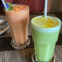 Papaya + Lime Smoothie, Green juice   at Goodsouls Kitchen in Chiang Mai