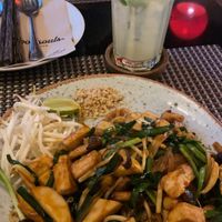 Pad Thai and lime and soda, both delish   at Goodsouls Kitchen in Chiang Mai
