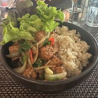 Tempeh with Ginger and Rice  #Veganuary at Goodsouls Kitchen in Chiang Mai