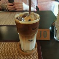 almond milk iced caramel macchiato at Goodsouls Kitchen in Chiang Mai