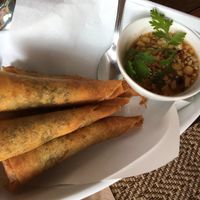Spring rolls - cool shape, average taste at Goodsouls Kitchen in Chiang Mai