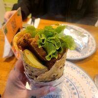 Döner de seitan ♡ at Govinda Cafe - Mecidiyekoy in Istanbul