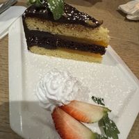 Vegan chocolate orange cake was AMAZING  at Basilico in Oranmore