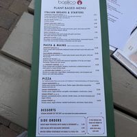 The Menue   at Basilico in Oranmore