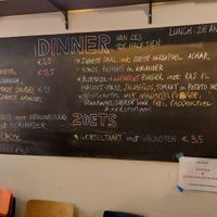 The menu for last night at Het Strand - The Strand in Leuven