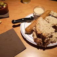 Vegan suassage and olives at Het Strand - The Strand in Leuven