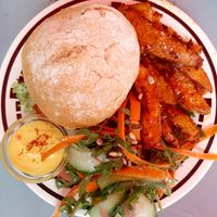 Onion Bhaji burger at Het Strand - The Strand in Leuven