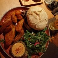 Black beans burger at Het Strand - The Strand in Leuven