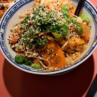 Fried noodles with tofu at Het Strand - The Strand in Leuven