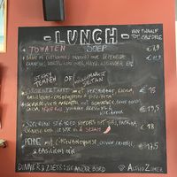 Example of the lunch menu  at Het Strand - The Strand in Leuven