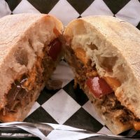 “Cheese”-Steak  at Grounded for Life Cafe in Clinton