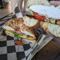 Fakin Egg and Cheez and New Yorker at Grounded for Life Cafe in Clinton