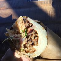 The Dragon Race vegan burrito! SO good and so many flavours in one burrito at Little Donkey in Fort Langley