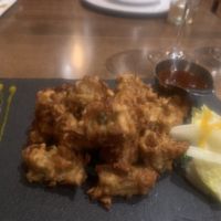 Jackfruit pakora (hold the egg based dressing that comes on the salad) at An Indian Affair in Langley
