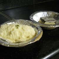Cham cham and chocolate barfi at Gautam Sweets - Tip Top in Kathmandu