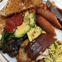 Another yummy breakfast and loving the new vegan faken  at Sundowners in Exmouth