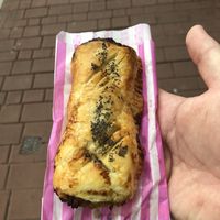Vegan sausage roll with chutney at Sundowners in Exmouth