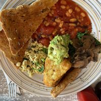 Large vegan breakfast at Sundowners in Exmouth
