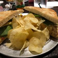 Vegan hummus salad Sammy on pretzel bread  at Pretzel and Pizza Creations in Hagerstown