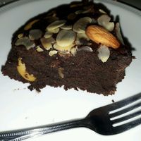 Vegan chocolate cake at The Falafelist in Chiang Mai