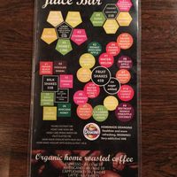 juice bar menu at The Falafelist in Chiang Mai
