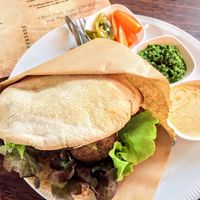 Insanely delicious jalapeño sauce & tahini from the long list of toppings at The Falafelist in Chiang Mai