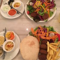 Delicious! Top: falafel salad bottom: falafel platter  at The Falafelist in Chiang Mai